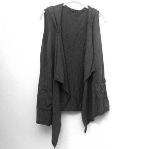 7 For All Mankind Hooded Sleeveless Sweater Womens